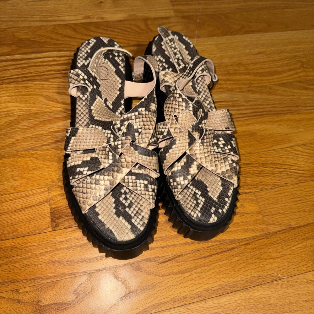 AGL Snake Print Sandals